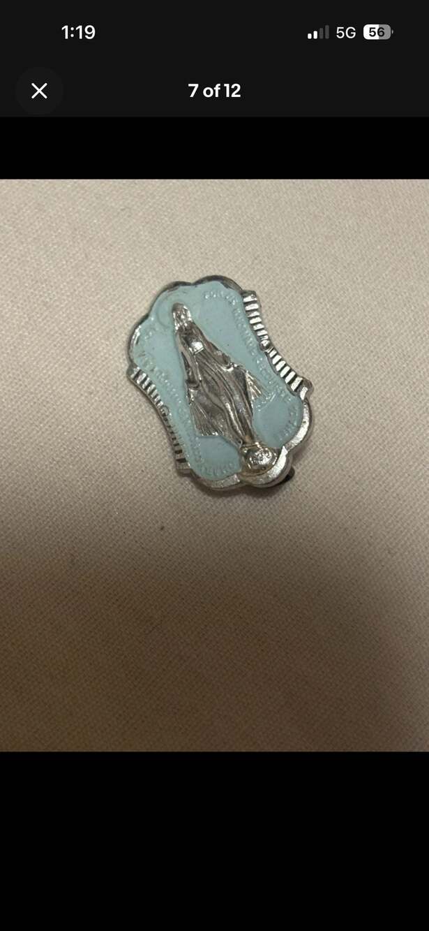 Vintage Religious Ephemera Jewelry, Catholic Virgin Mary ,